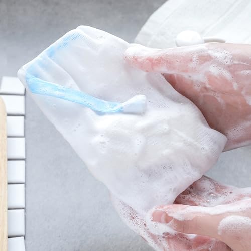 INVODA 60PCS Soap Mesh Bags - Double Layer Drawstring Net