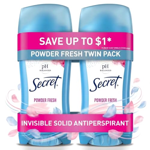 Secret Invisible Solid Antiperspirant Deodorant Twin Pack