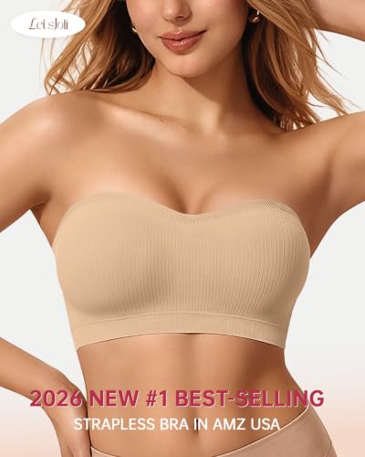 LetsJoli Strapless Push Up Wireless Bra - Padded Tube