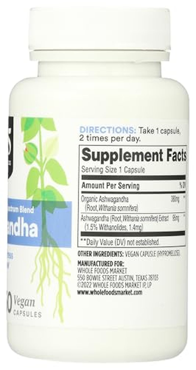 365 Ashwagandha Supplement 60 Vegan Capsules