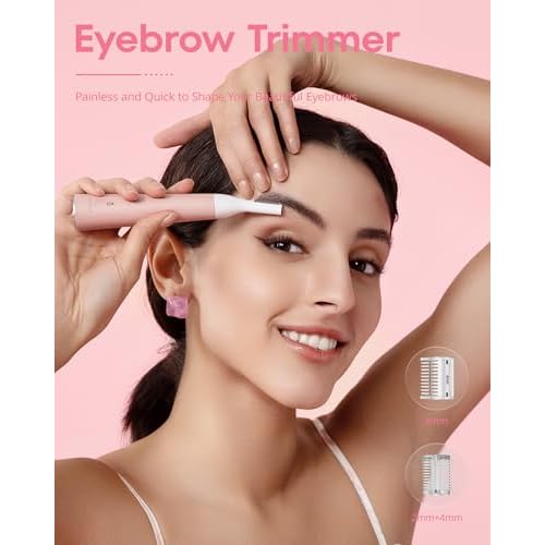 VG VOGCREST Nose Hair Trimmer for Women, Portable, Waterproof, Rechargeable, 2-in-1 Trimmer, Easy to Clean, Suitable for Sensitive Skin