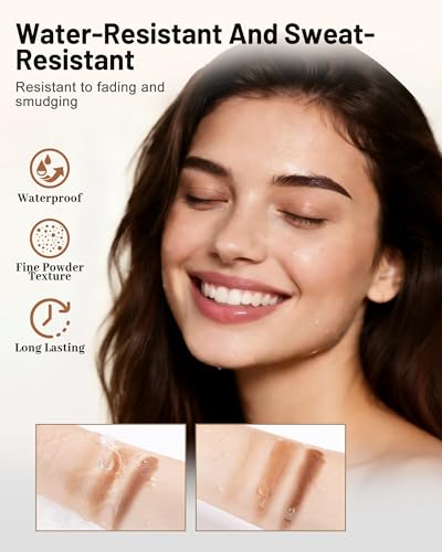 3-Color Eyebrow Powder Kit with Brush & Razor