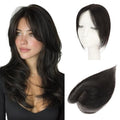 TESS Human Hair Topper Clip-In Bangs with 3D Full Cover