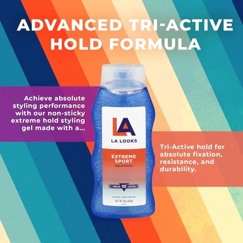LA Looks Extreme Sport Hair Gel 20 Oz - High-Performance Hold for Active Lifestyle - Variation of THIS listing