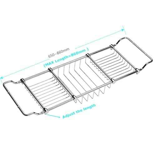 Brass Over Bathtub Racks Expandable Bath Caddy for The Elegant Tub Chrome Polished