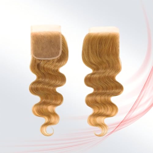 Honey Blonde 4x4 HD Lace Closure Body Wave 12 Inch