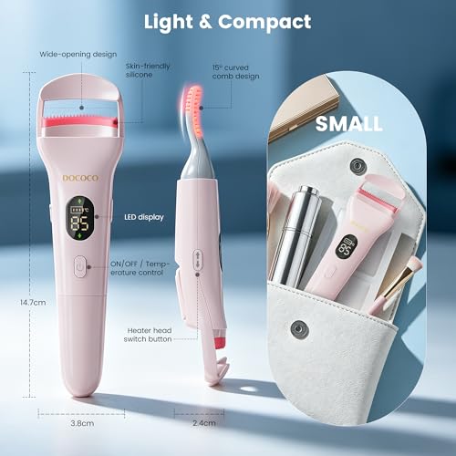 DOCOCO Heated Eyelash Curler Dual Head - USB-C Rechargeable
