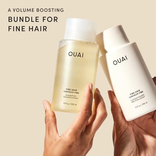 OUAI Fine Shampoo and Conditioner Set - Volume Boosting for Fine Hair