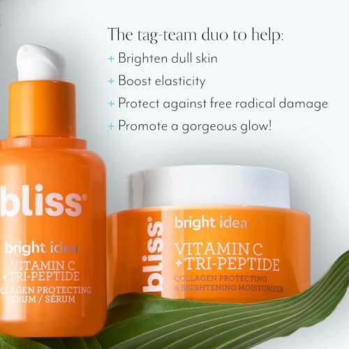 Bliss Vitamin C Brighten Up Moisturizer + Serum Duo - Brightening & Hydrating - All-Day Moisture, Daily Use - Clean - Vegan & Cruelty-Free
