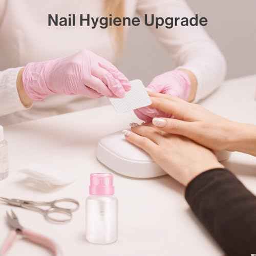 MelodySusie 1050PCS Lint Free Nail Wipes Kit, White Gel Nail Polish Remover Set with 1PCS Acetone Pump Dispenser Bottle 220ml for Professional Soak Off Gel Polish Remover