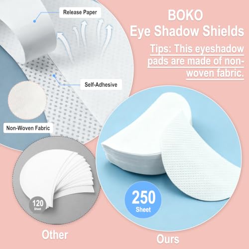Boko 250Pcs Eyeshadow Shields – Half-Moon Eye Stencils