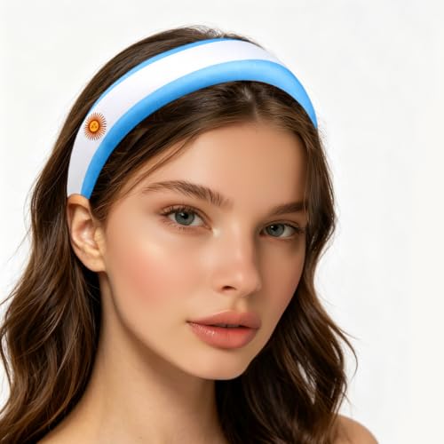 Argentina Flag Women 4-Piece Hair Accessory Set - Patriotic Hair Clips & Headbands