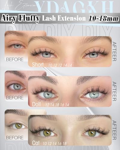 Glosa Lash Clusters 10-18mm Wispy Eyelash Extensions