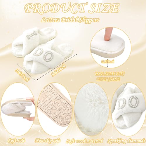 Bride to Be Gifts, Bridal Shower Gifts, Wedding Gift, Bride Tote Bag Makeup Bag Robe Slippers Hair Clip I Do Slippers Wedding Robe Cosmetic Bag