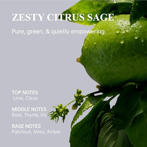 Atom Fresh Natural Vegan Body & Hand Lotion ? Sweet Jam Jasmine ? Intensive Hydration, Firming & Skin Barrier Strength ? Radiant Glow, Non-Greasy ? 13.5 fl oz (100g) (100g, Zesty Citrus Sage)