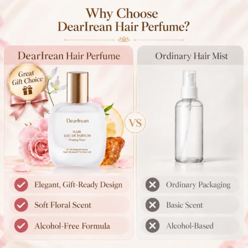 Dear Irean Women's Floral Hair Perfume Spray Alcohol-Free Long-Lasting Mist