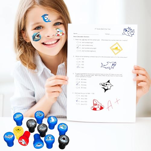 36PCS Shark Party Favors Set - Tattoos & Stamps