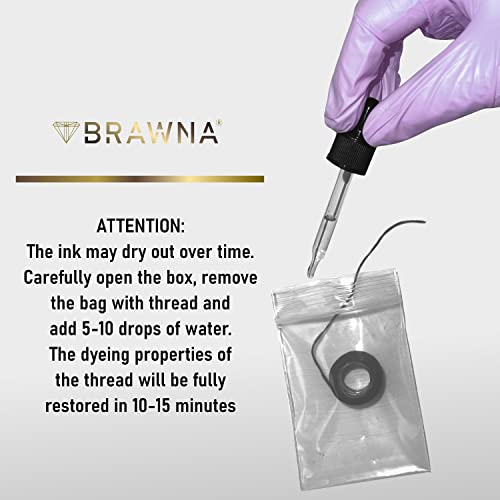 BRAWNA 30M Pre-Inked Eyebrow Mapping String for Microblading