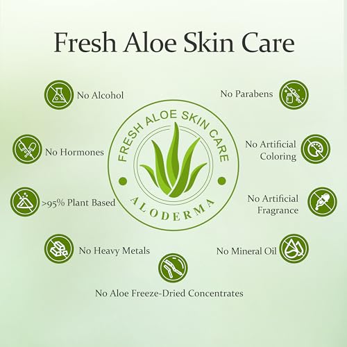 Aloderma Aloe Vera Gel 99% Pure Organic - 10.6oz Pump Bottle