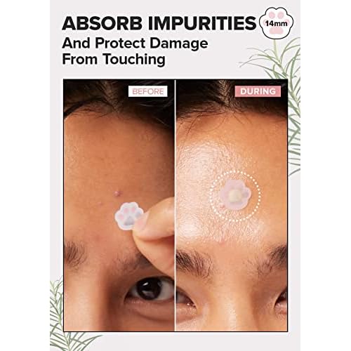 I Dew Care Hydrocolloid Acne Pimple Patch - Timeout Blemish Happy Paws | 36 Count (14mm) + Face Serum - Juicy Kitten | Purifying Power-Green Korean Skincare with Niacinamide, 1.01 Fl Oz Bundle