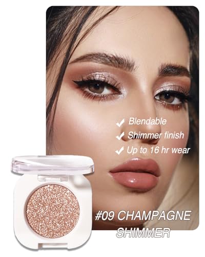 Glitter Eyeshadow Duo - Long-Lasting Shimmer Gold & Champagne