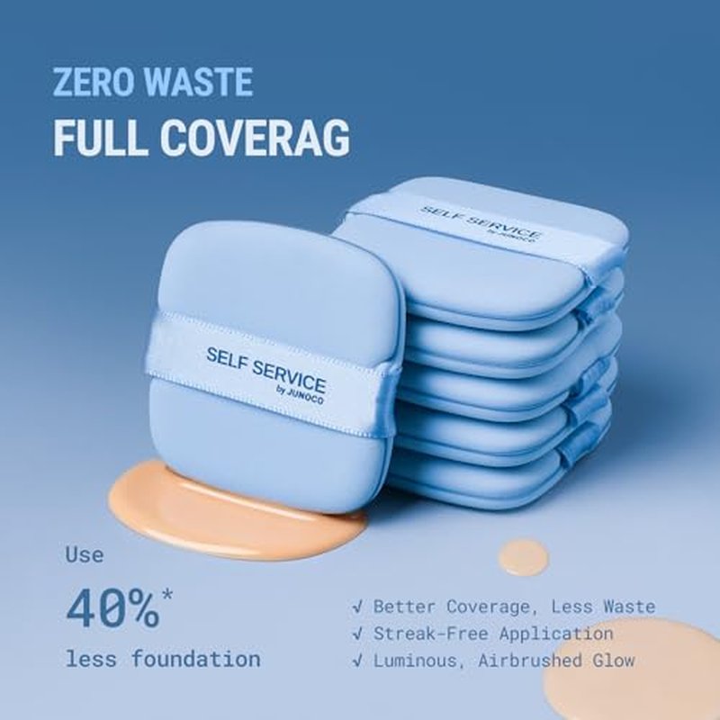 Artist Wedge Makeup Puffs – 6-Pack Reusable Blending Sponges