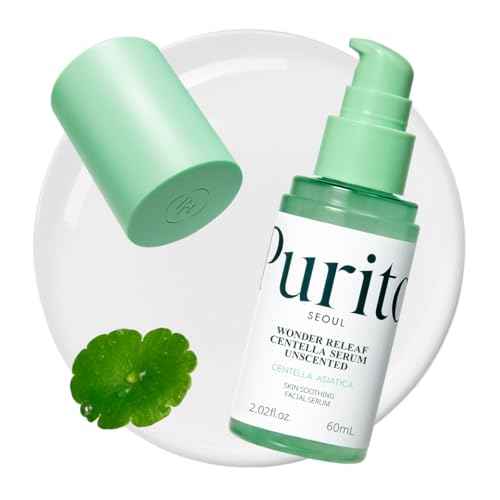 PURITO Centella Unscented Serum, 34,860 ppm Centella, Facial Serum for Sensitive Skin & Acne-Prone Skin, Soothing Serum, Vegan & Cruelty-Free, Korean Skincare, 2 fl.oz / 60ml