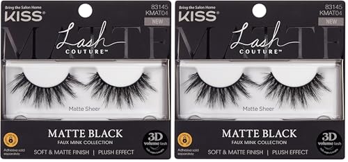 KISS Lash Couture Matte Black 3D Volume False Eyelashes