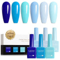 CANNI 6 Blue Shades Gel Nail Polish Set - 9ml UV LED Soak Off Gel