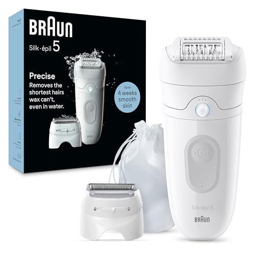 Cordless Epilator for Women, Hair Removal Device with Shaver & Trimmer, Wet & Dry, SE5-041