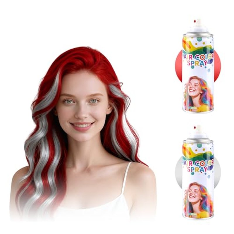 Washable Temporary Hair Color Spray for Women & Kids - Non-Toxic & Quick-Drying