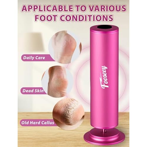 Electric Foot File Tool - Callus Remover for Feet, Professional Pedicure Machine with 60pcs Sandpaper Discs, Adjustable Speed Foot Files for Deadskin, Dry and Cracked Feet