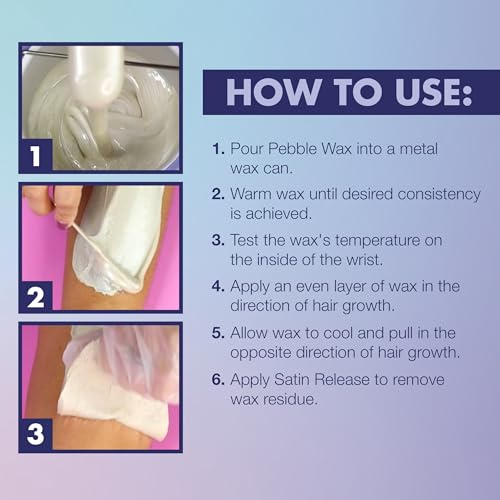 Satin Smooth, Hair Removal Wax, Thin Film Flex Pebbles Wax¢â, Ultra Sensitive Zinc Oxide Hard Wax Beads for Hair Removal, Ideal for Face & Bikini Area, 23 oz