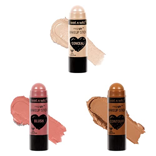 Wet n Wild MegaGlo Makeup Stick Conceal Contour 3 Pack
