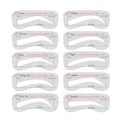 Eyebrow Stencil Template Kit - 10 Reusable Silicone Shapes