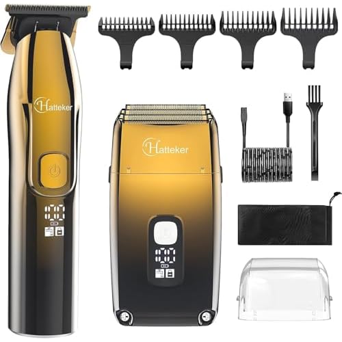 Hatteker Foil Shaver Bald Head Shaver Electric Shaver Razor for Men Precision Trimmer Beard Clipper Triple Blades Waterproof Cordless