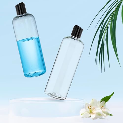 20 Pack 16oz Clear Plastic Bottles with Flip Caps