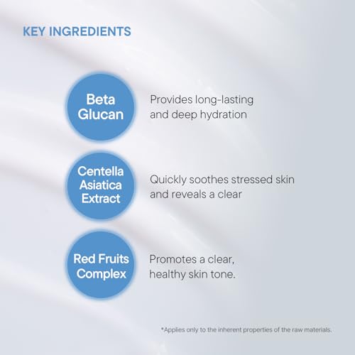 IUNIK Beta-Glucan Vegan Lightweight Non-Sticky Deep Moisture Watery Cream Lotion Daily Moisturizer Quick Absorption Dry Mature Sensitive Fine lines Skin Naturally-Derived Centella Vitamin Korean