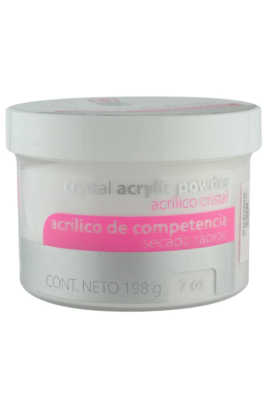 NAIL FACTORY - PROFESSIONAL GRADE FAST SET CLEAR ACRYLIC POWDER 7 OZ, Professional Acrylic Powder for Sculpting & Building Nails.