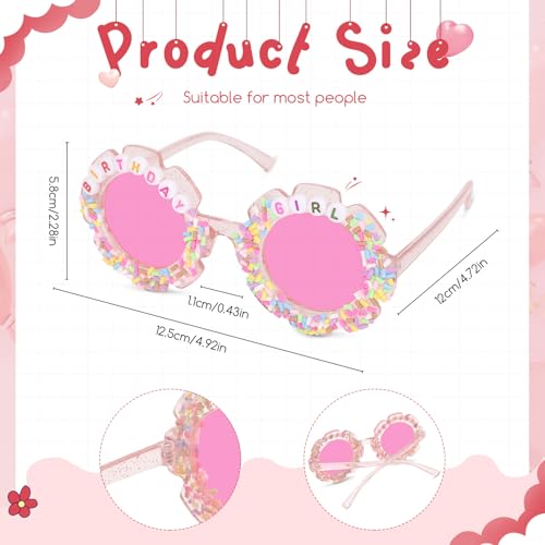 YOGFIT Round Flower Sunglasses for Kids - Cute Birthday Party Accessory