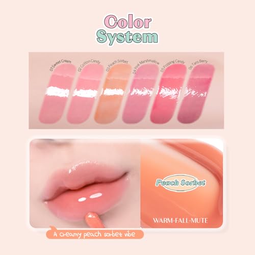ETUDE Over Glowy Lip Gloss #3 Peach Sorbet