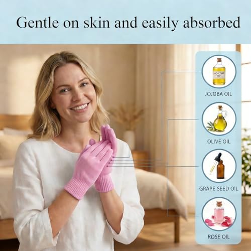 8 PCS Moisturizing Gloves and Socks,Gel Spa Moisturizing Therapy Sock&Glove,Night Gloves for Dry Hands Women£¬Heal Eczema,Repairing Dry Cracked, Hands Feet Skin Care Gloves Socks Set for Woman