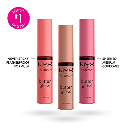NYX Butter Gloss Lip Gloss 3-Pack - Non-Sticky & Creamy