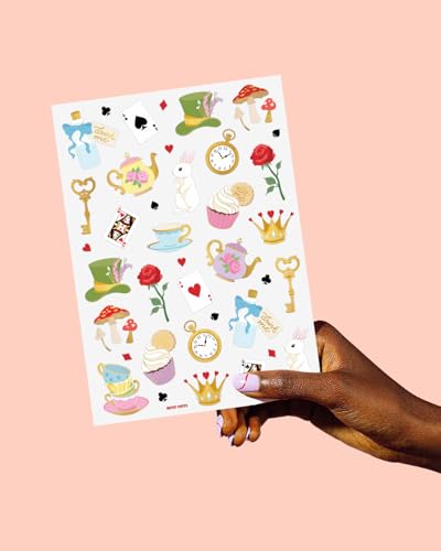 Tea Party Temporary Tattoos - 52 Gold Foil Designs