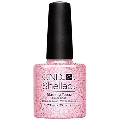 CND Shellac Gel Nail Polish, Long-lasting NailPaint Color with Curve-hugging Brush, Pink Polish, 0.25 fl oz