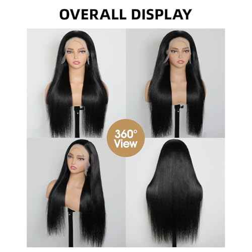 28 Inch 13x6 Lace Front Wigs Human Hair 220 Density Straight Lace Front Wigs Human Hair 15A Grade Brazilian Virgin HD Transparent Lace Frontal Wigs Human Hair for Women Glueless Wigs Pre Plucked