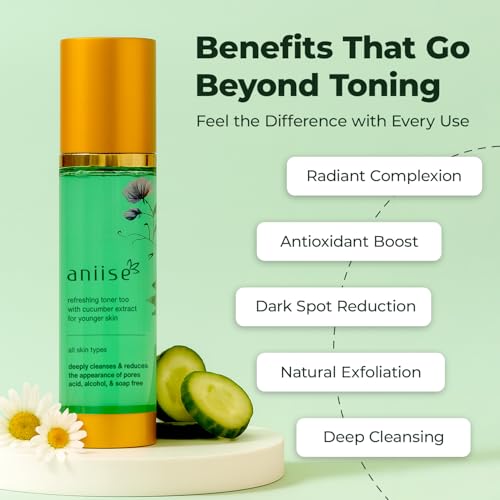 Refreshing Cucumber Extract Face Toner | 4 fl. Oz | Deep Cleansing, Hydrating, and Pore Reducing Tonic for All Skin Types ? Alcohol-Free, Paraben-Free, Sulfate-Free, Vegan
