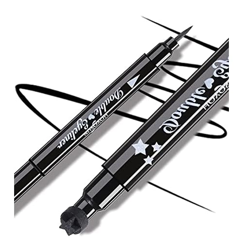 2-in-1 Stamp Eyeliner Pen 4 PCS Waterproof Eyeliner, Smudge-Proof Winged Liner Stamps for Beginners, Quick & Precise Cat Eye Makeup Suitable for the Pursuit of Delicate of Women