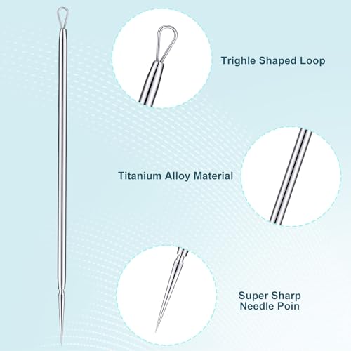 Titanium Lancet Pimple Extractor Tool - 2 Piece Set