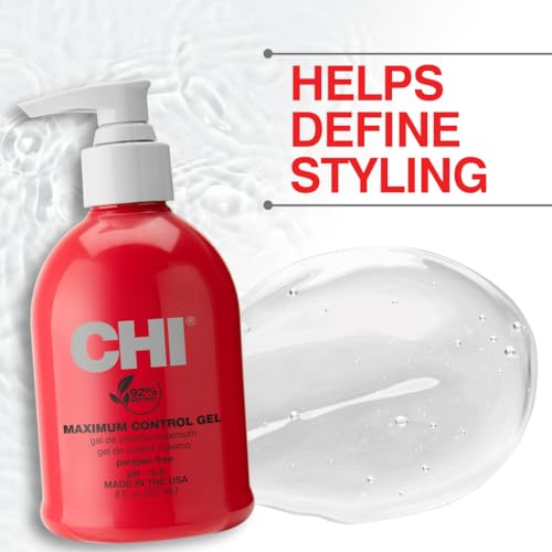 CHI Infra Gel, Firm Hair Gel To Protect From Heat Styling, Provides Shine & Control to Hair, Sulfate & Paraben-Free, 8 Oz